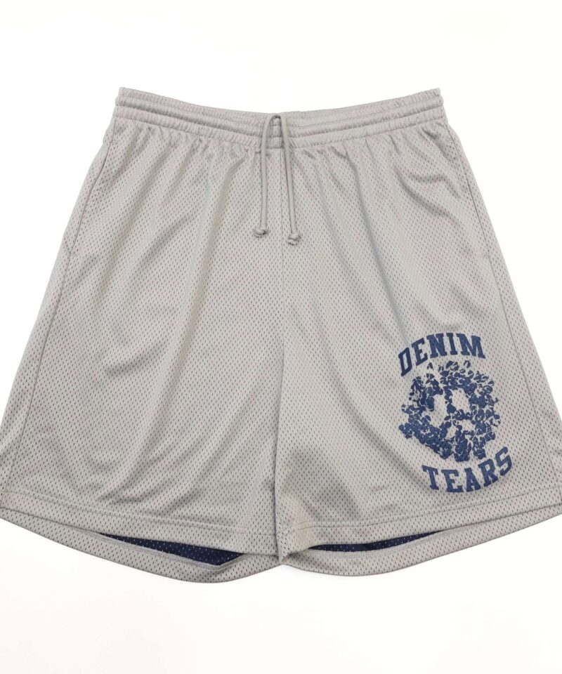 DENIM TEARS Single Print Mesh Gray Shorts