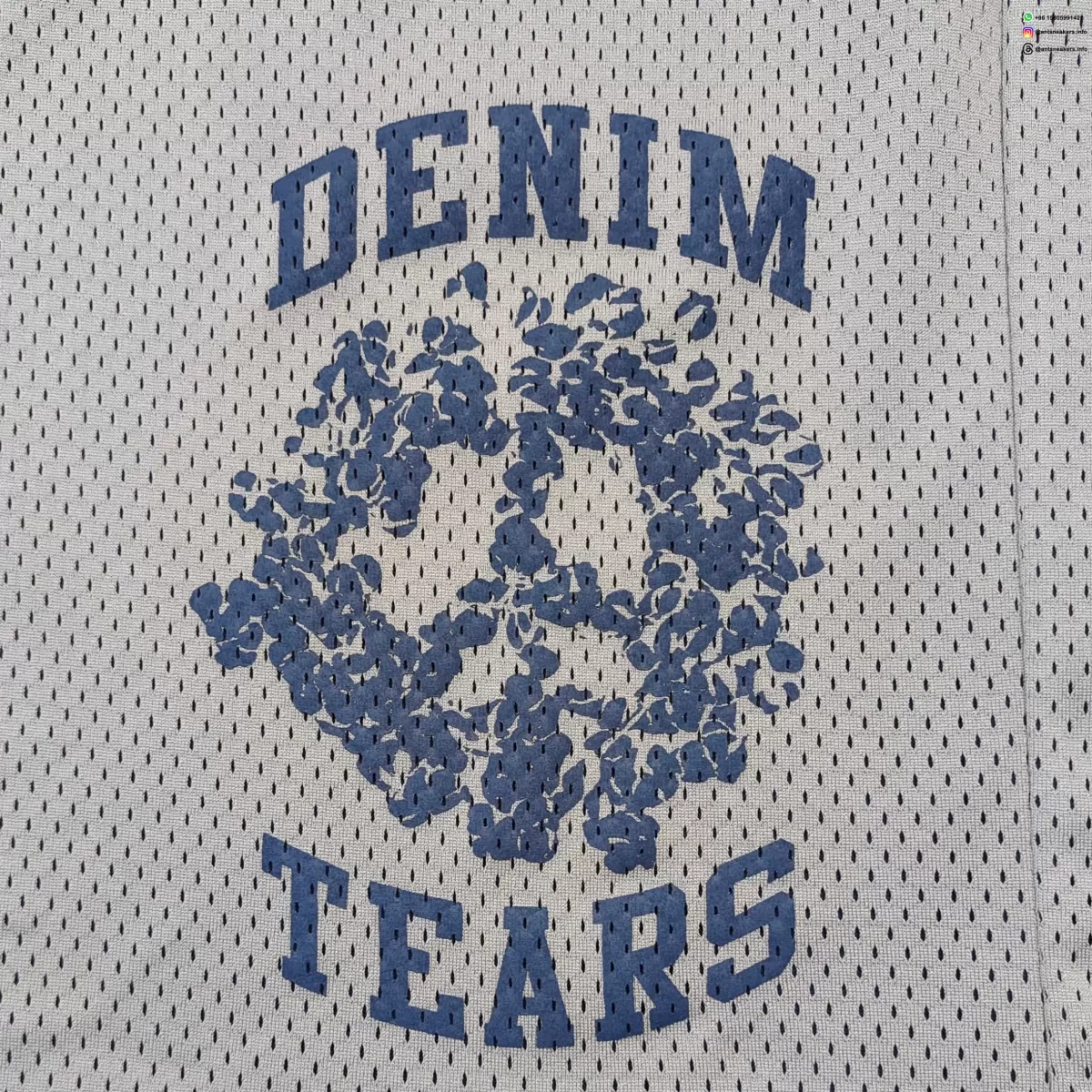 DENIM TEARS Single Print Mesh Gray Shorts Streetwear