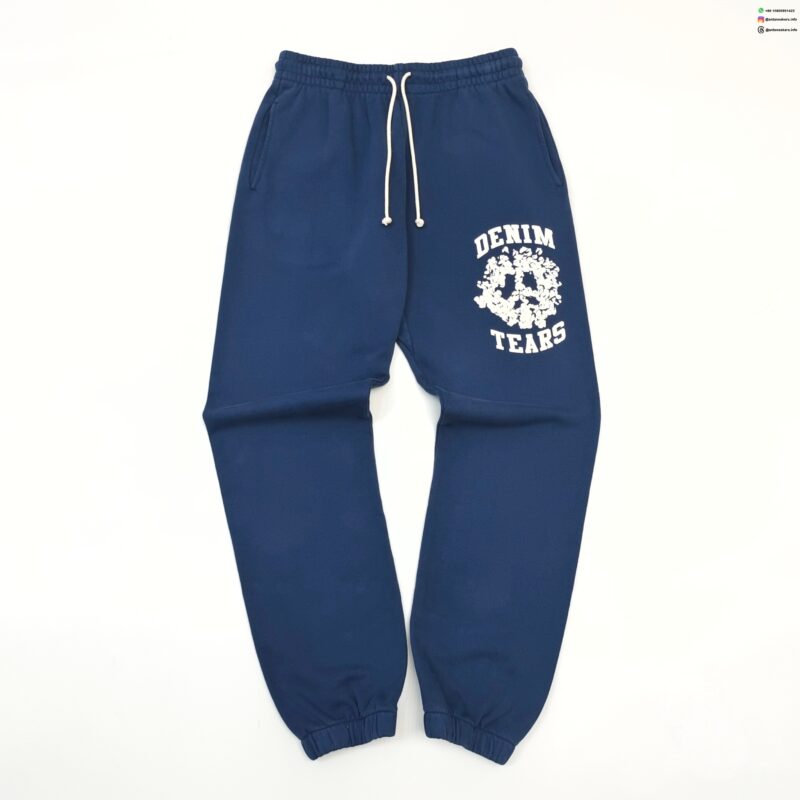 DENIM TEARS White DU Navy Blue Sweatpants