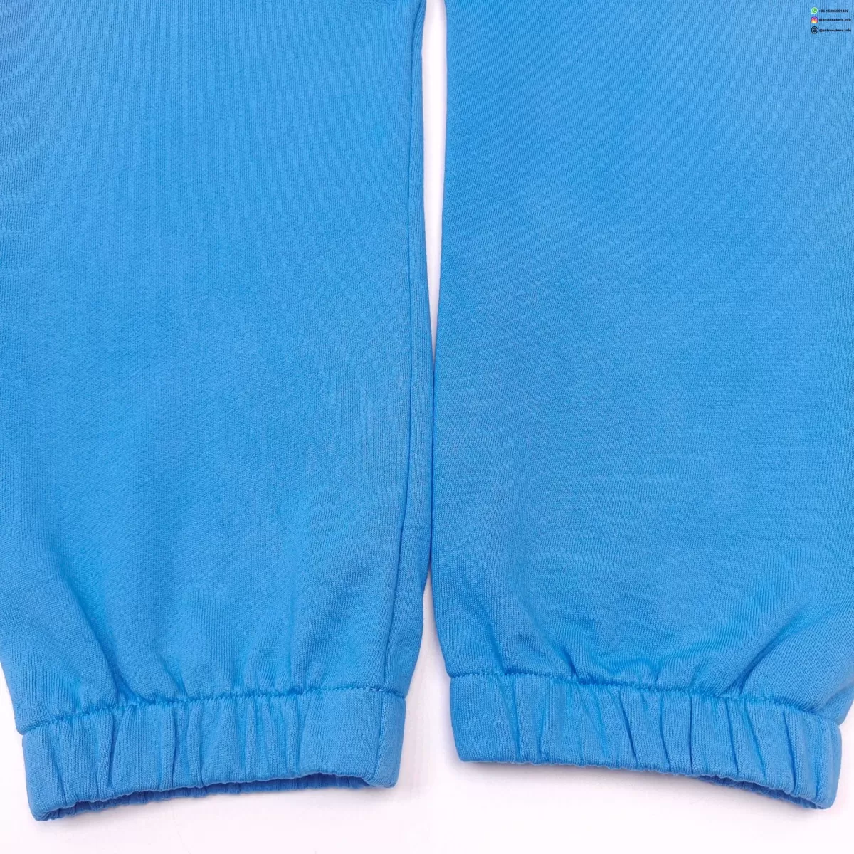 DENIM TEARS White Print DU Light Blue Sweatpants