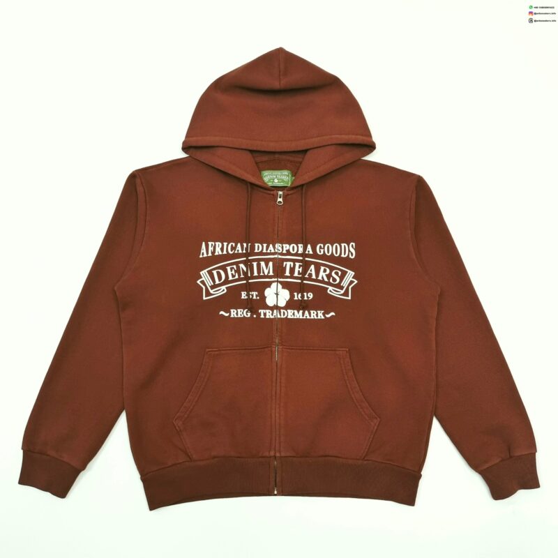 Denim Tears Brown ADG Zip Hoodie