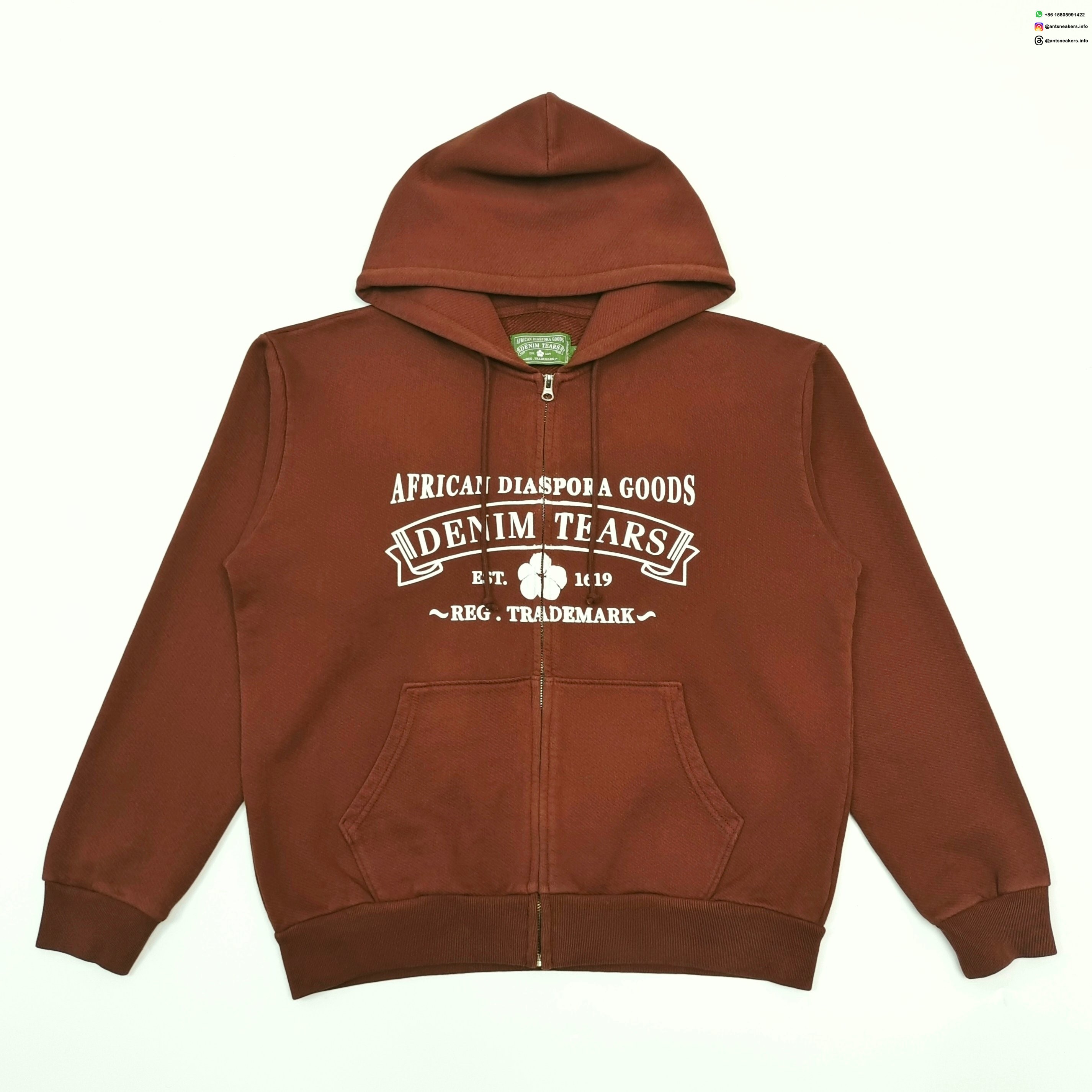 Denim Tears Brown ADG Zip Hoodie