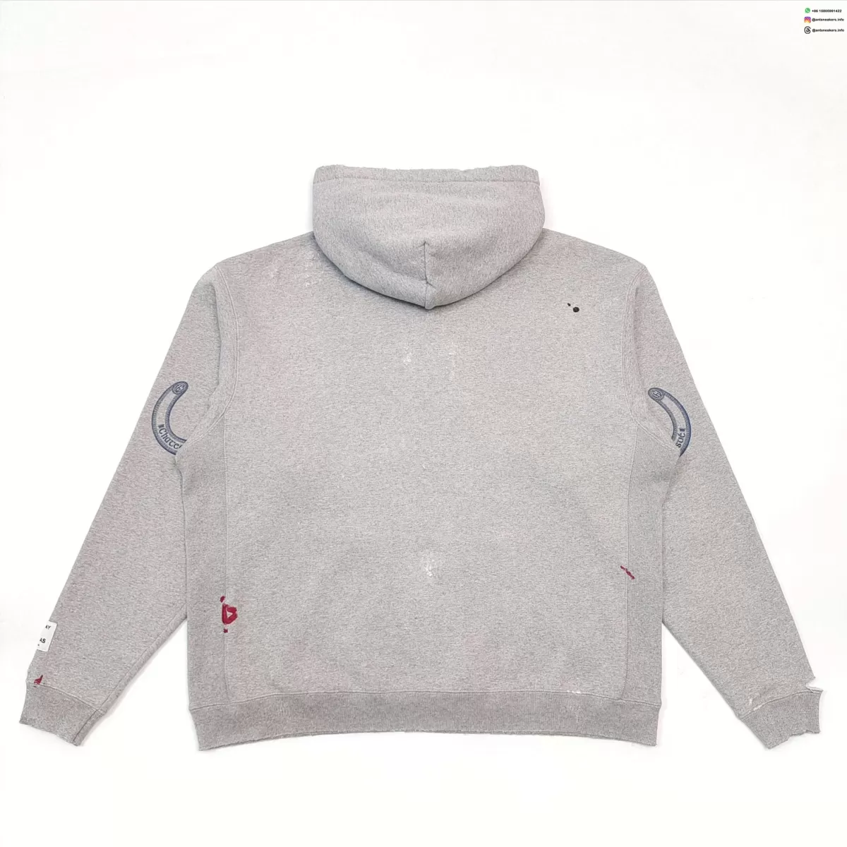 GALLERY DEPT Chateau Hand-Painted Gray OS Hoodie