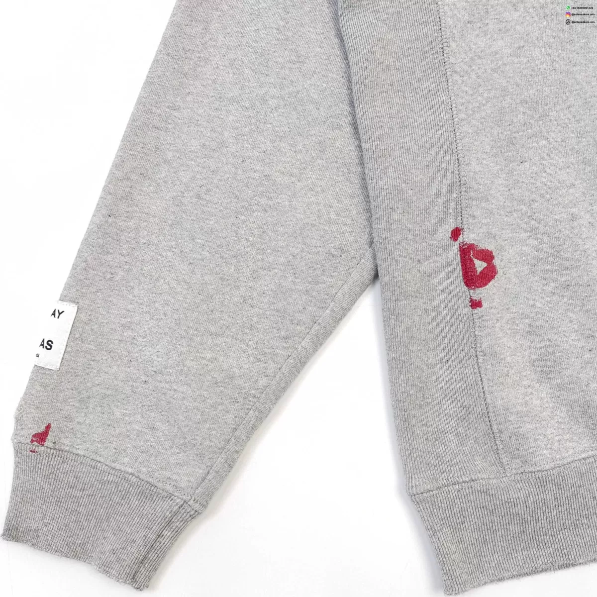 GALLERY DEPT Chateau Hand-Painted Gray OS Hoodie