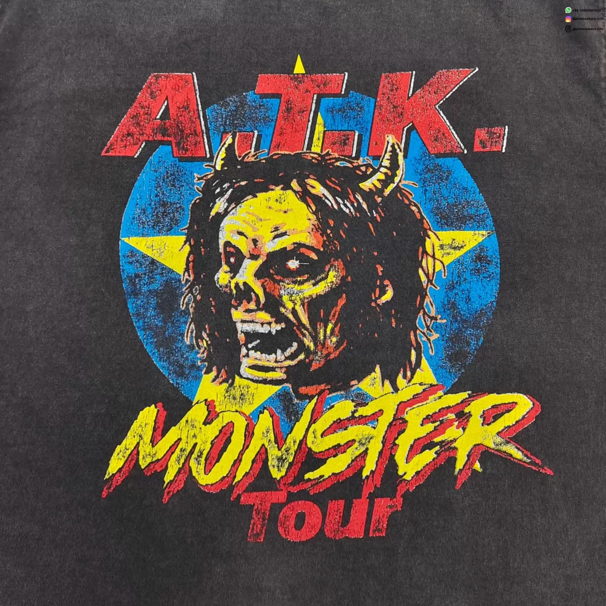 GALLERY DEPT Monster Black Tee Streetwear Running Shoes