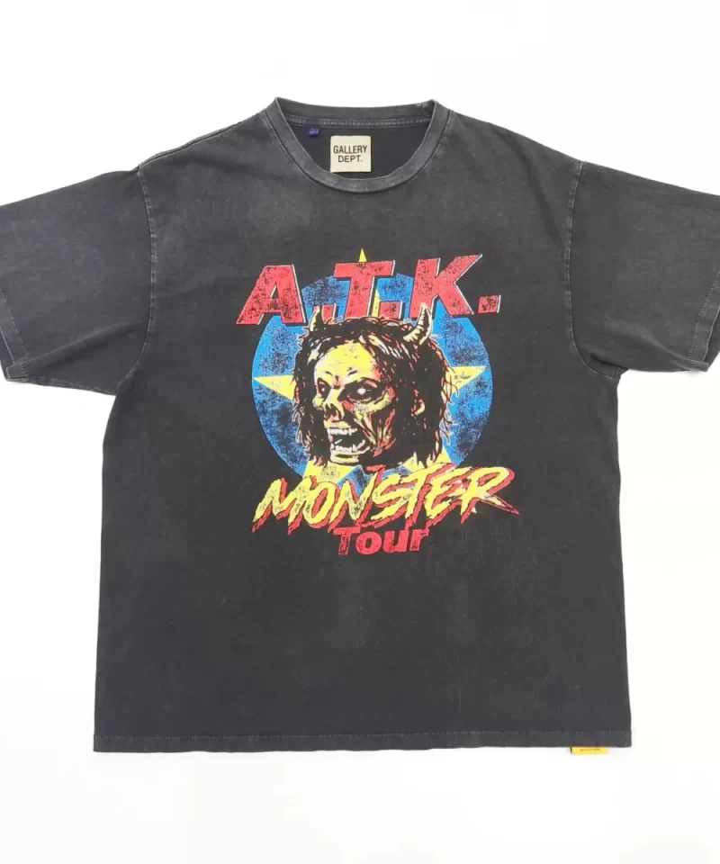 GALLERY DEPT Monster Black Tee Streetwear Running Shoes
