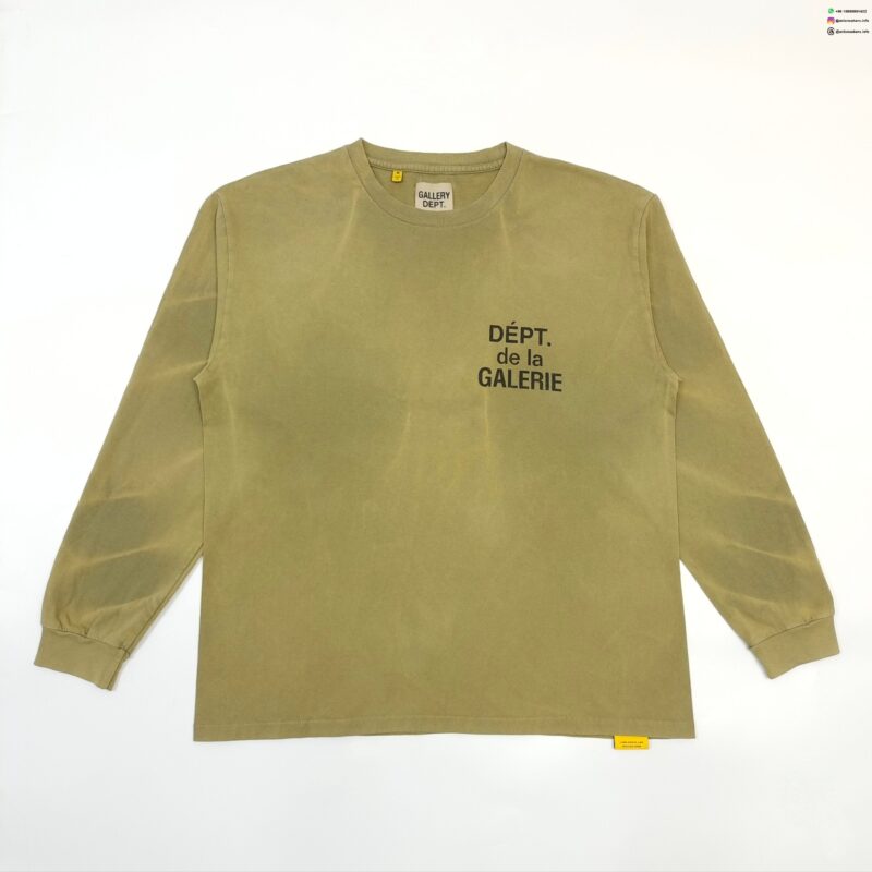 GALLERY DEPT Olive Green Water Ripple Long Sleeve