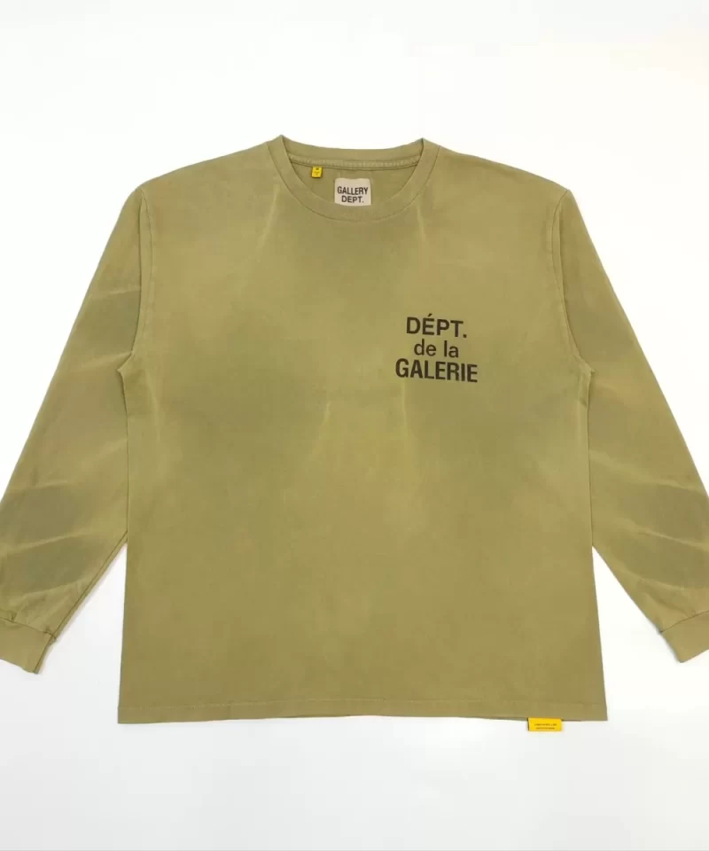 GALLERY DEPT Olive Green Water Ripple Long Sleeve