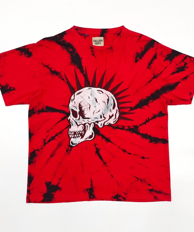 GALLERY DEPT Skull White Print Red Tee