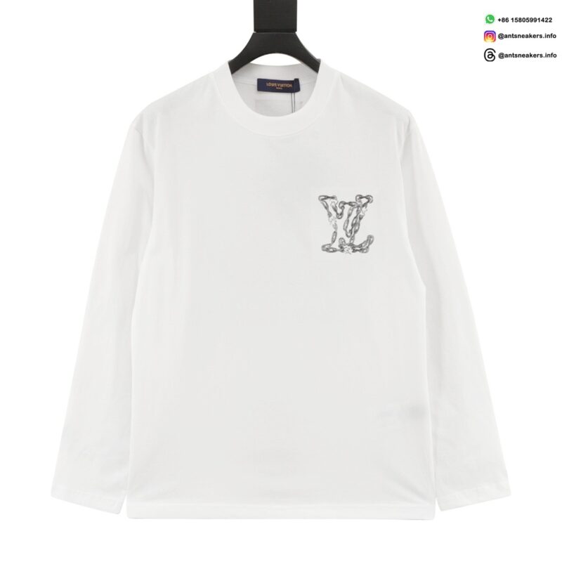 Louis Vuitton Chain Embroidery Long Sleeve T-Shirt