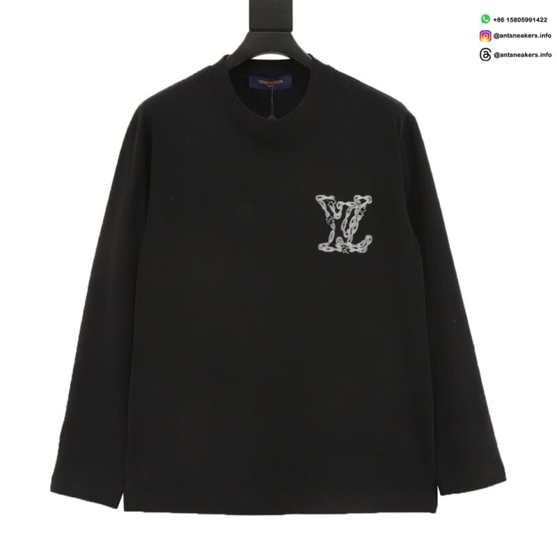 Louis Vuitton Chain Embroidery Long Sleeve T-Shirt