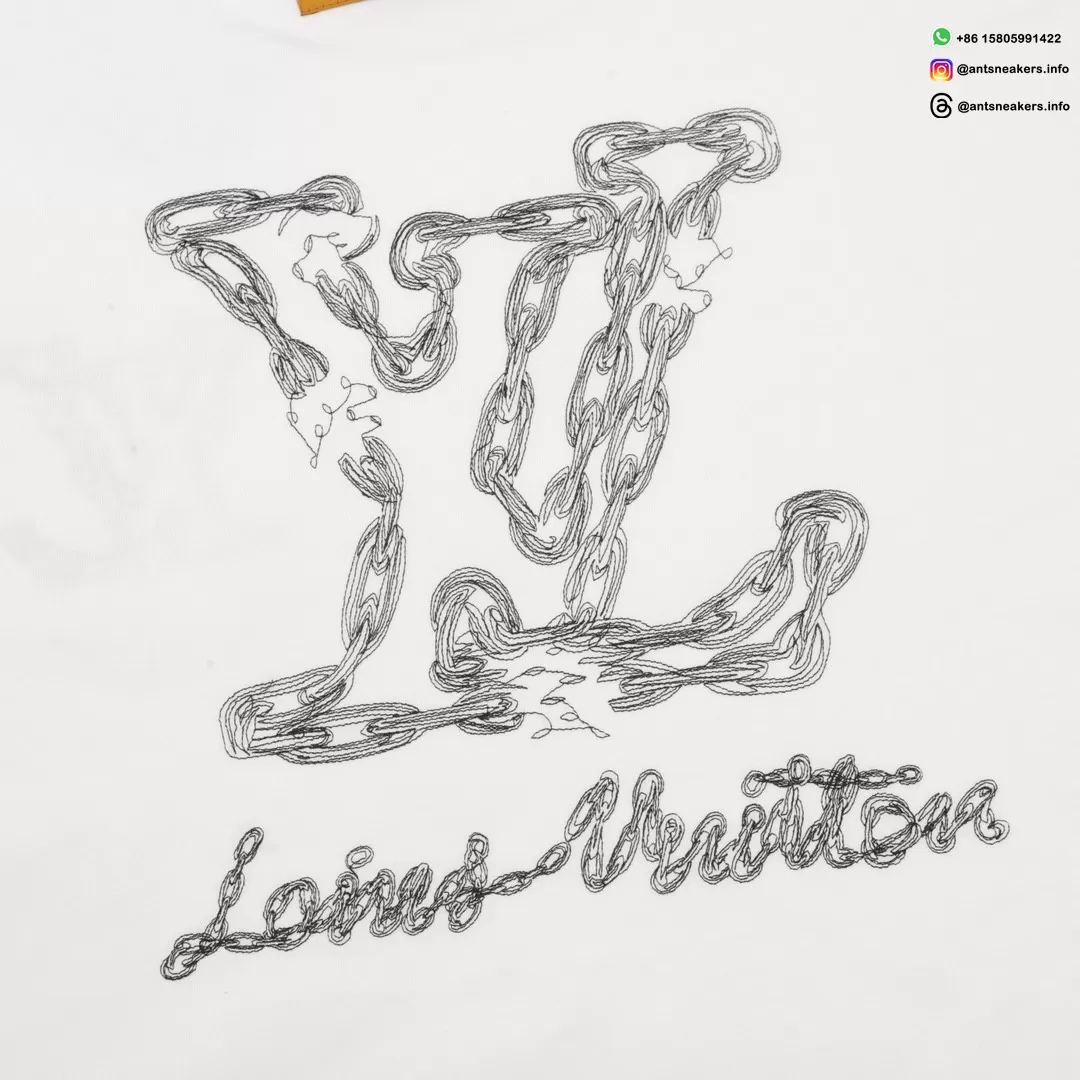 Louis Vuitton Chain Embroidery Long Sleeve T-Shirt