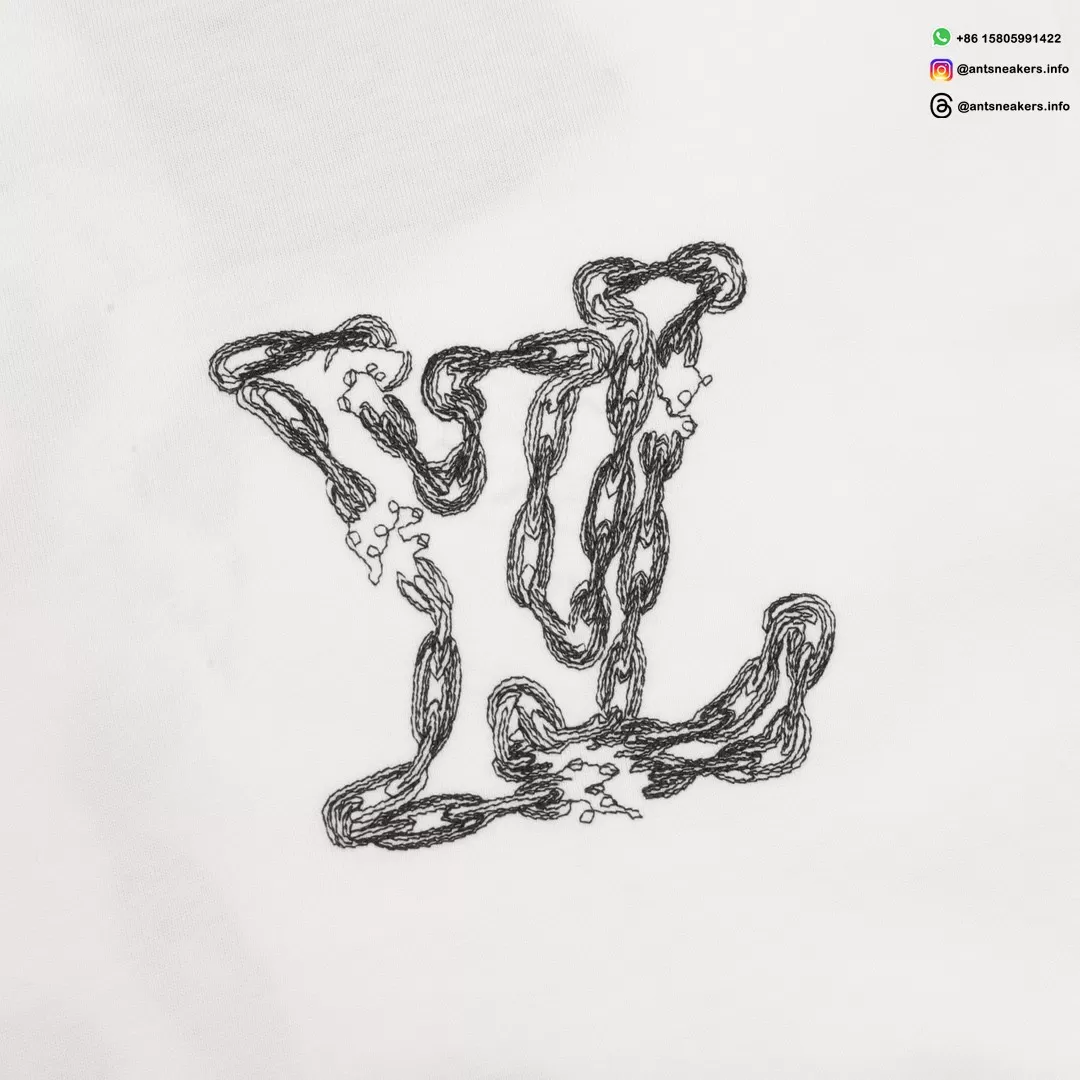 Louis Vuitton Chain Embroidery Long Sleeve T-Shirt