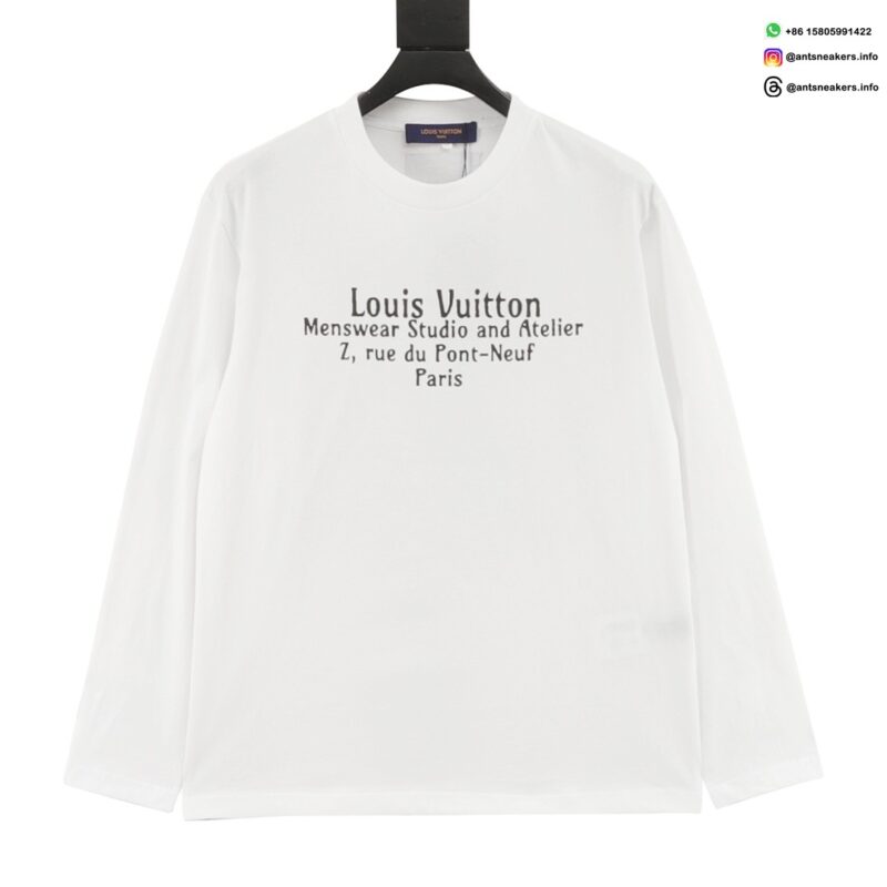 Louis Vuitton Runway Logo Print Long Sleeve T-Shirt