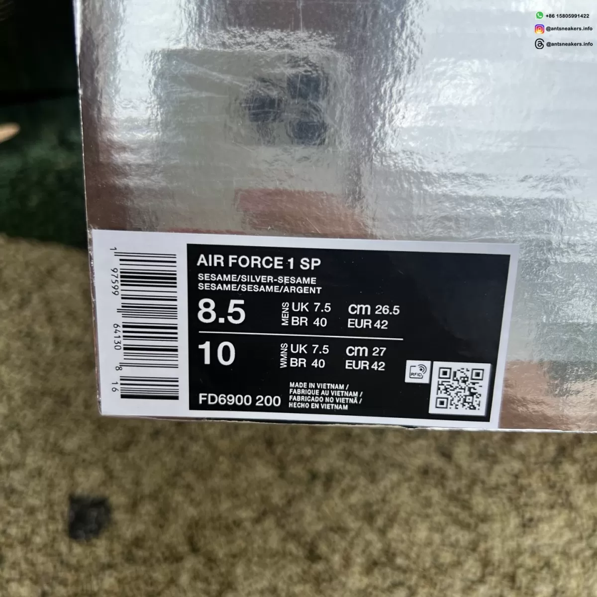 Off-White x Nike Air Force 1 Low SP 'Sesame' FD6900-200