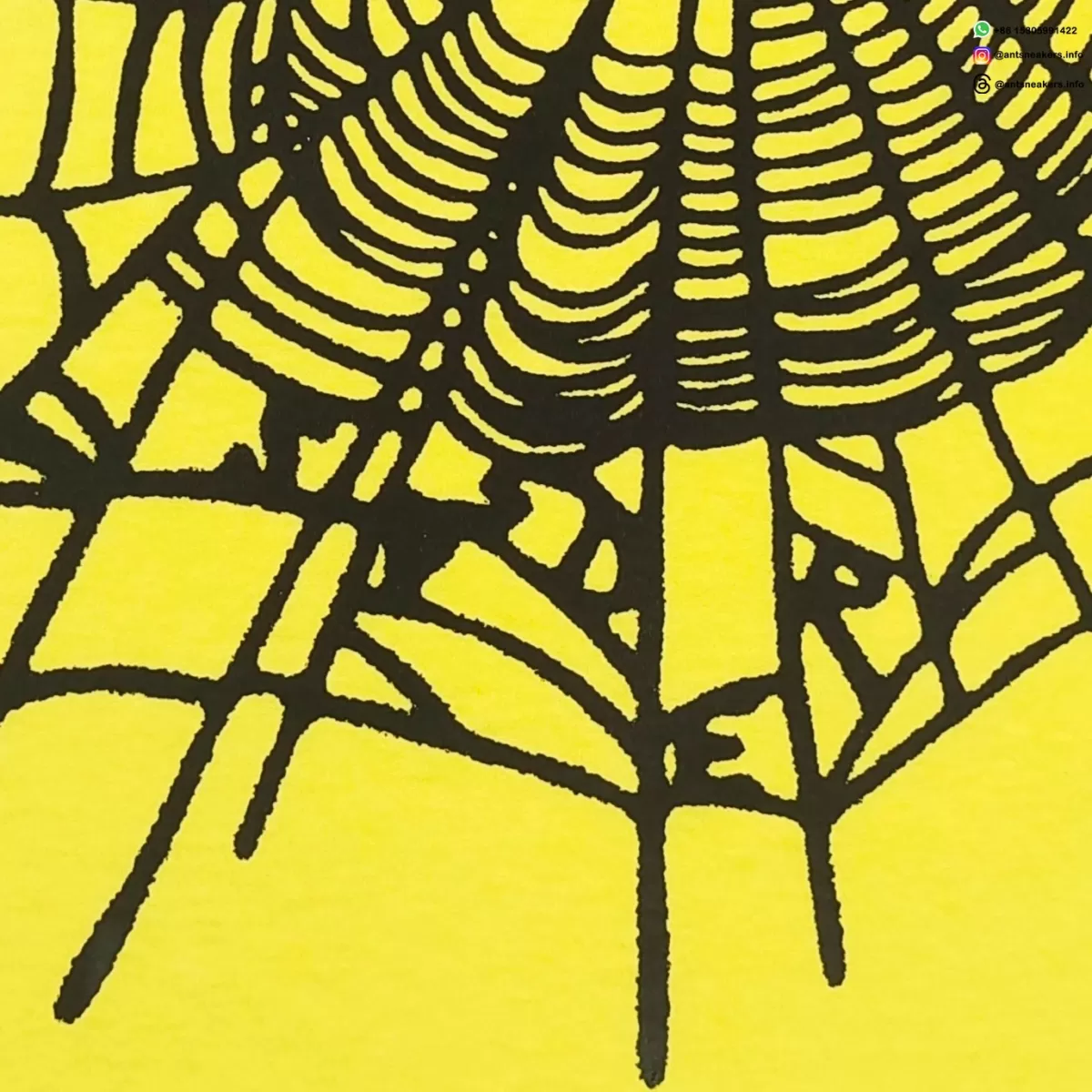 Sp5der Back Black Web Yellow Tee Streetwear Running Shoes