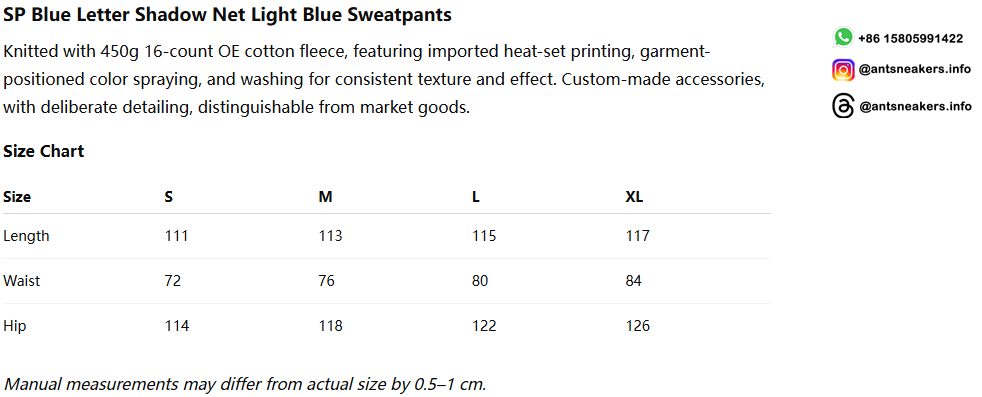 Sp5der Blue Letter Shadow Net Light Blue Sweatpants