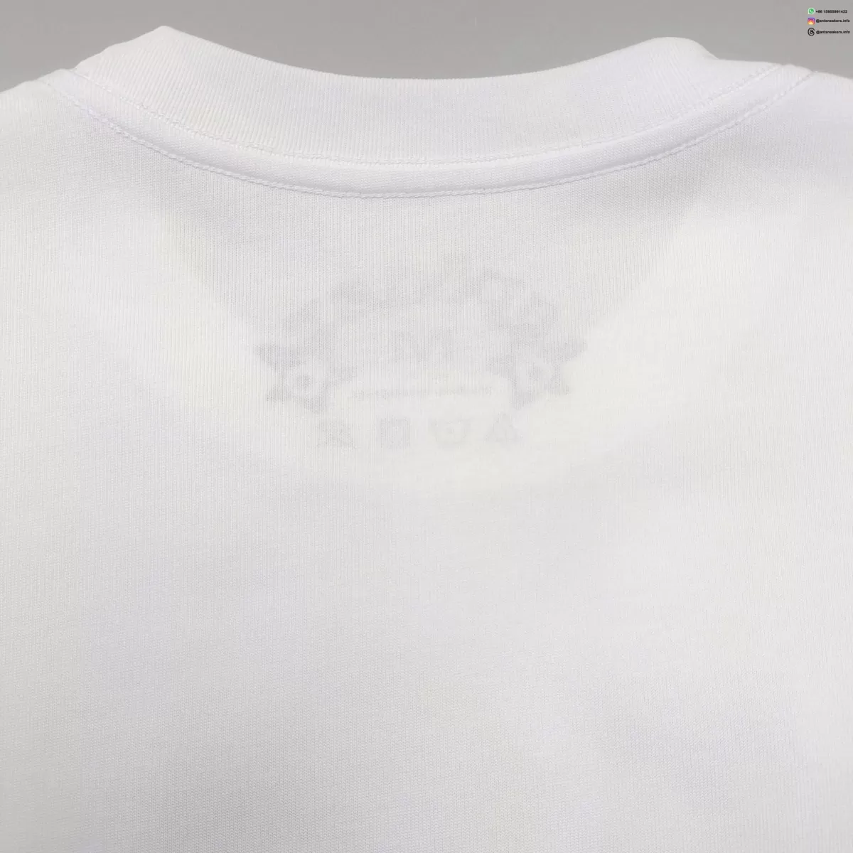 Sp5der Blue Letters Red Heart White Tee Streetwear