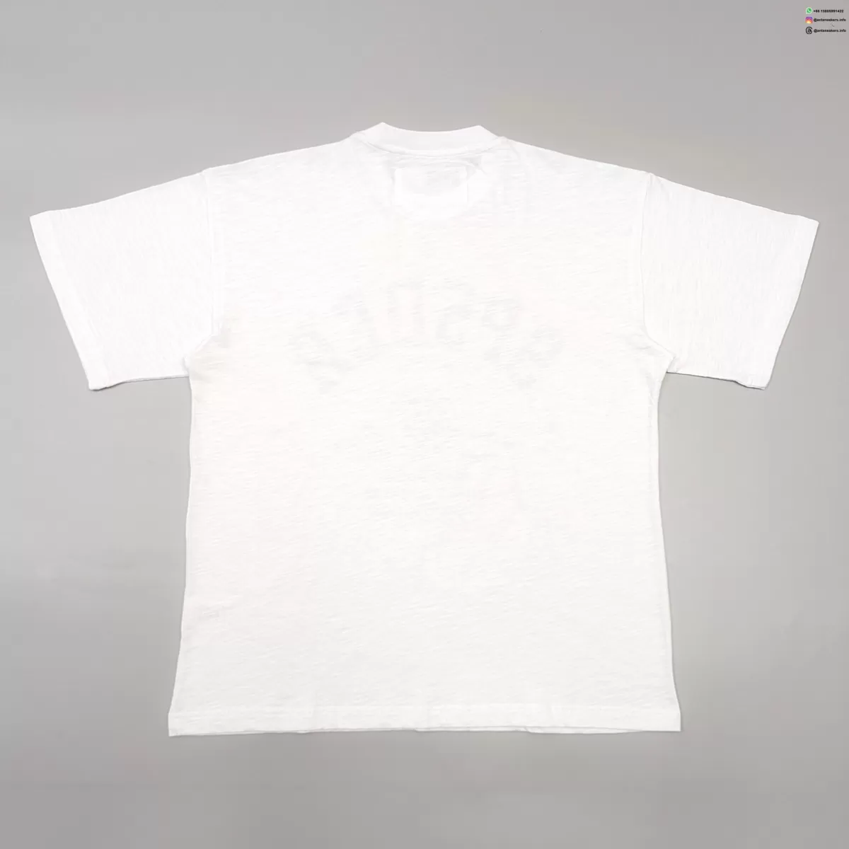 Sp5der Blue Printed Bamboo White Tee Streetwear