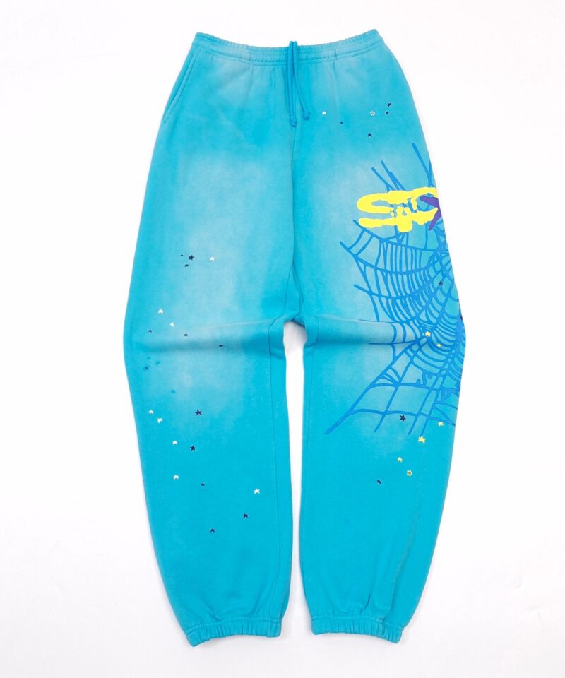 Sp5der Blue Web Lake Blue Sweatpants