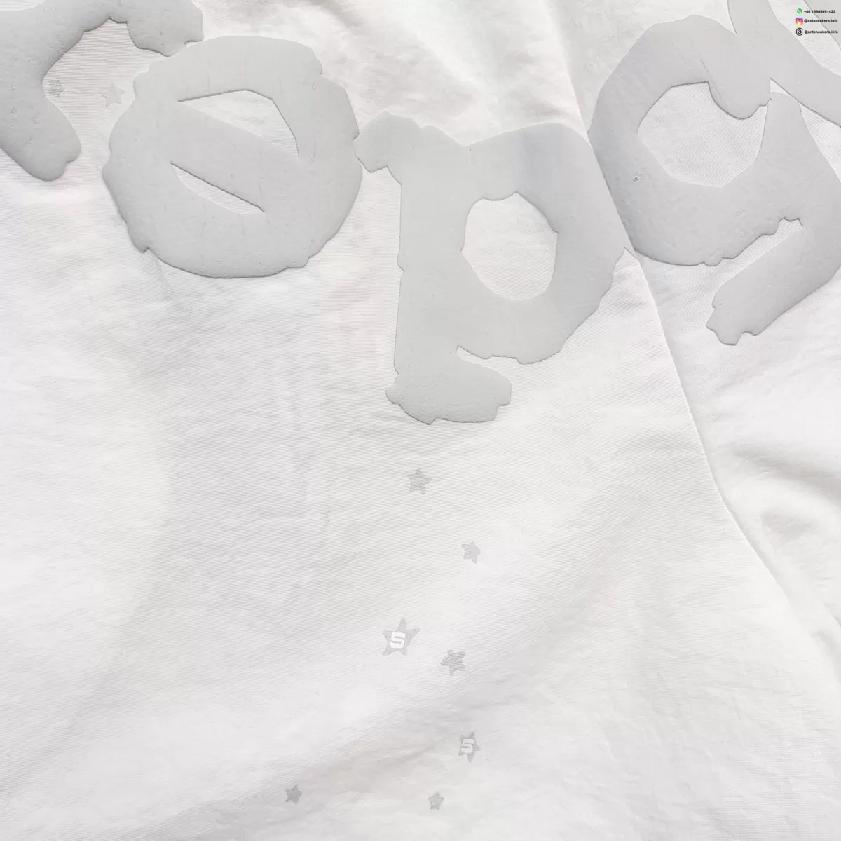 Sp5der Gray Letter White Nylon Shorts Streetwear