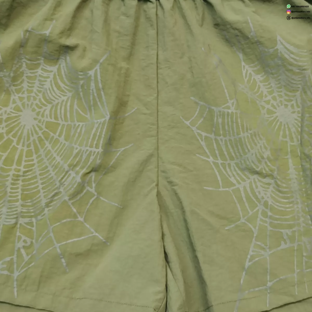 Sp5der Gray Printed Khaki Shorts Streetwear Running Shoes
