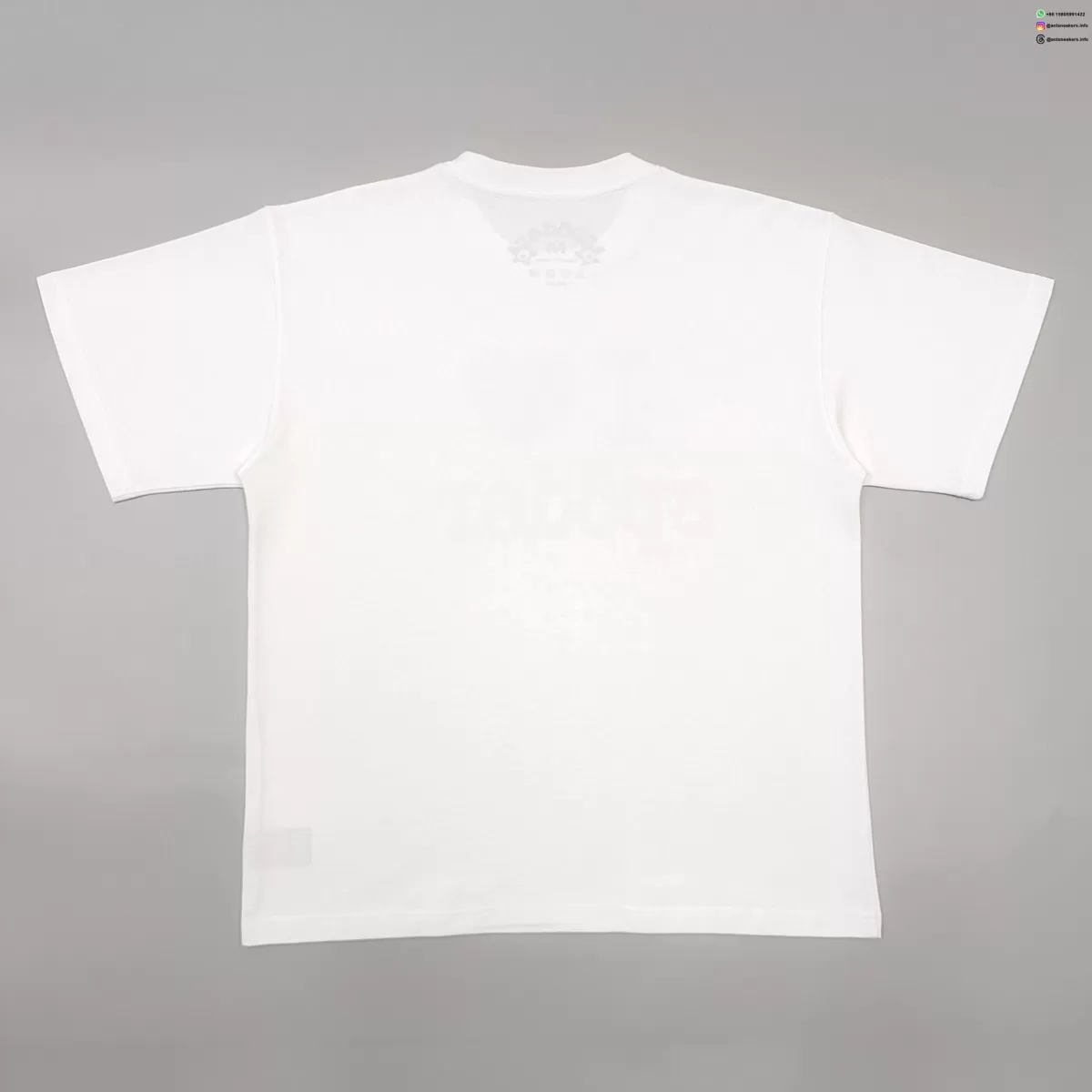 Sp5der Green Heart White Tee Streetwear Running Shoes
