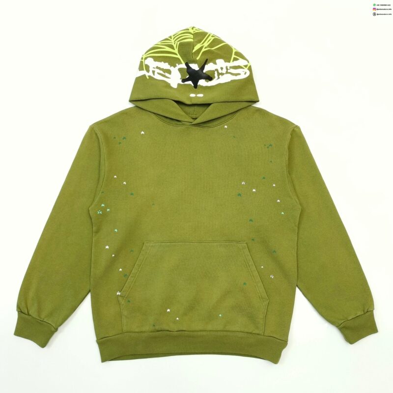 Sp5der Green Net Green Hoodie