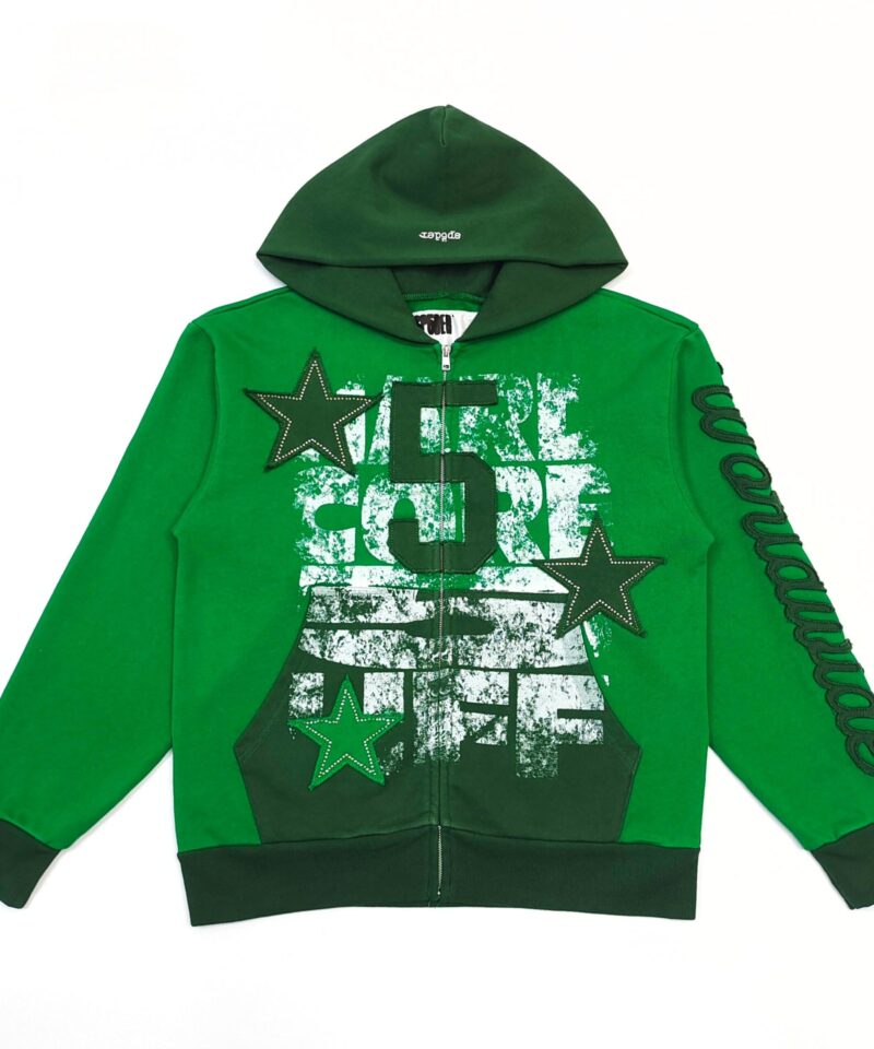 Sp5der Green No.5 Zip Hoodie