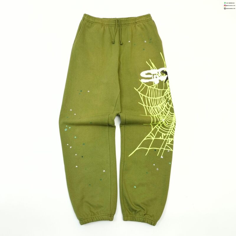 Sp5der Green Web Green Sweatpants