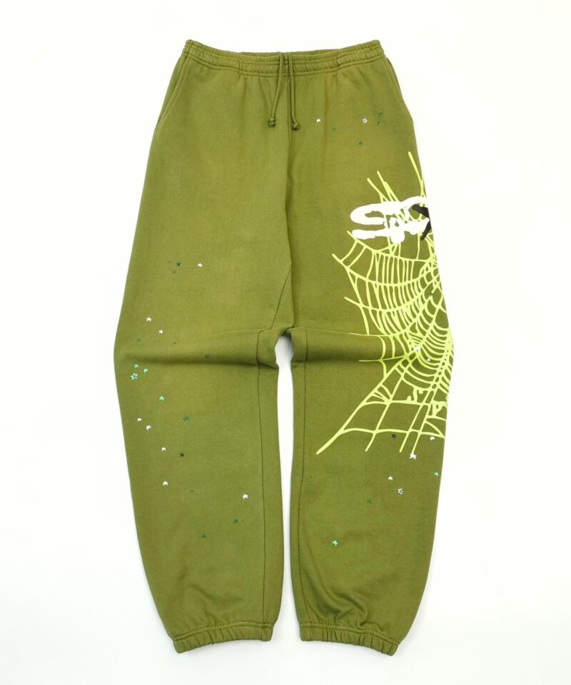 Sp5der Green Web Green Sweatpants
