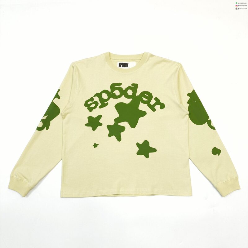 Sp5der Light Green Big Star Long Sleeve