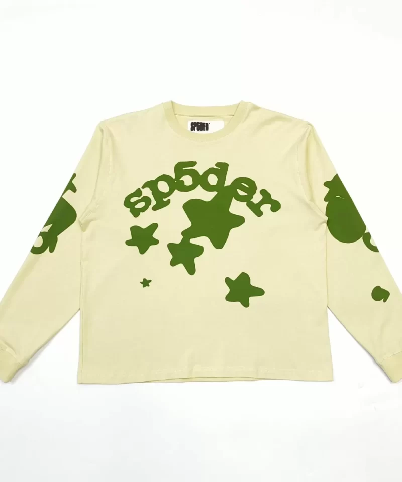 Sp5der Light Green Big Star Long Sleeve
