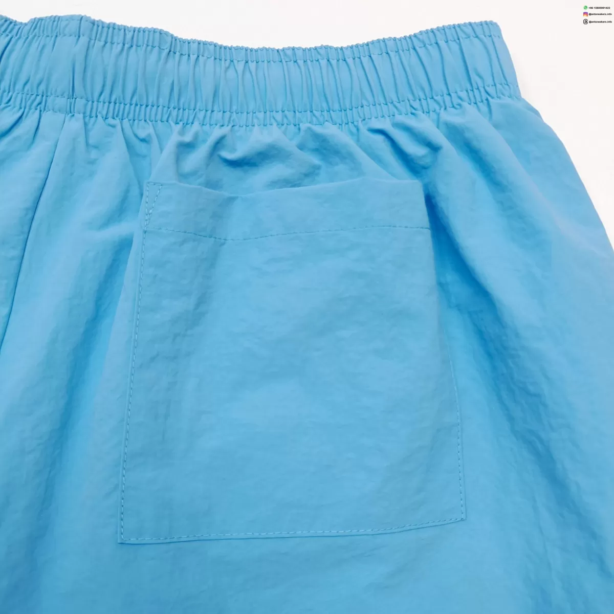 Sp5der Orange Letters Sky Blue Shorts Streetwear