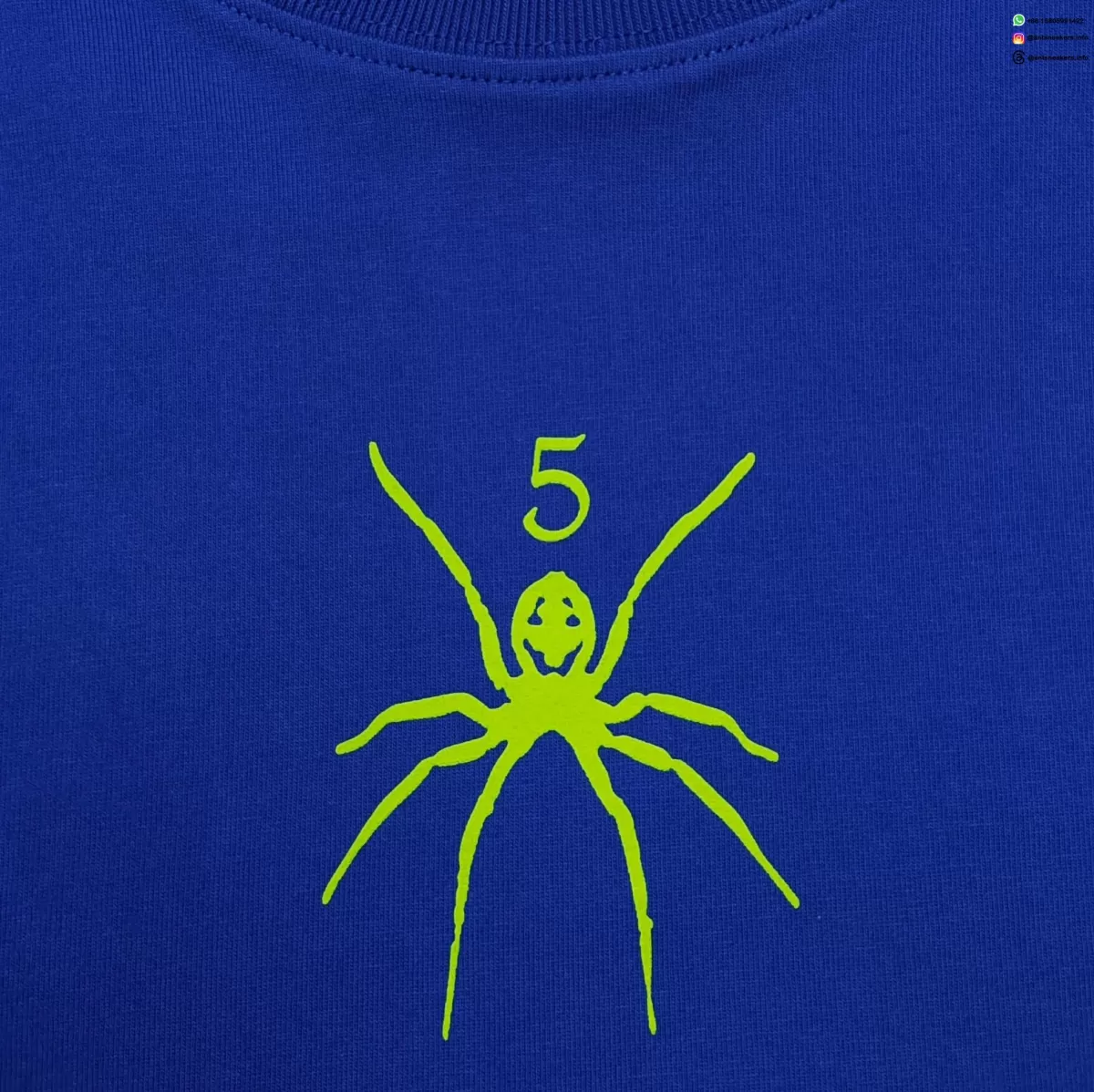 Sp5der Small Spider Blue Tee Streetwear Running Shoes