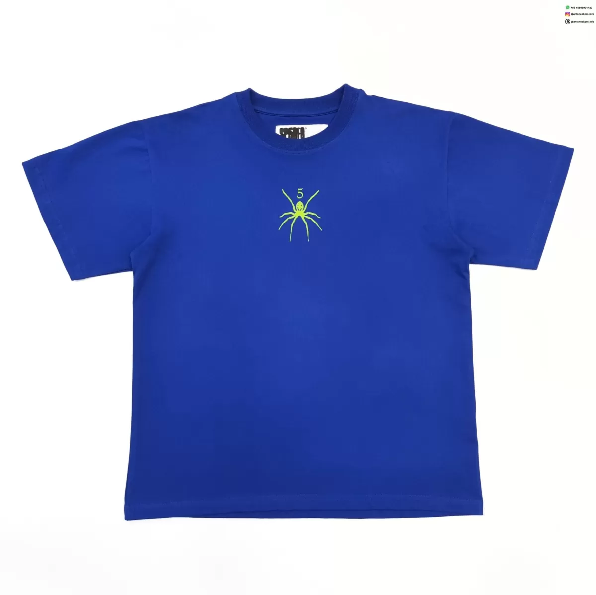 Sp5der Small Spider Blue Tee Streetwear Running Shoes