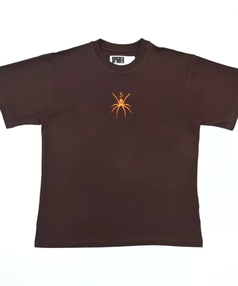 Sp5der Small Spider Brown Tee Streetwear Running Shoes
