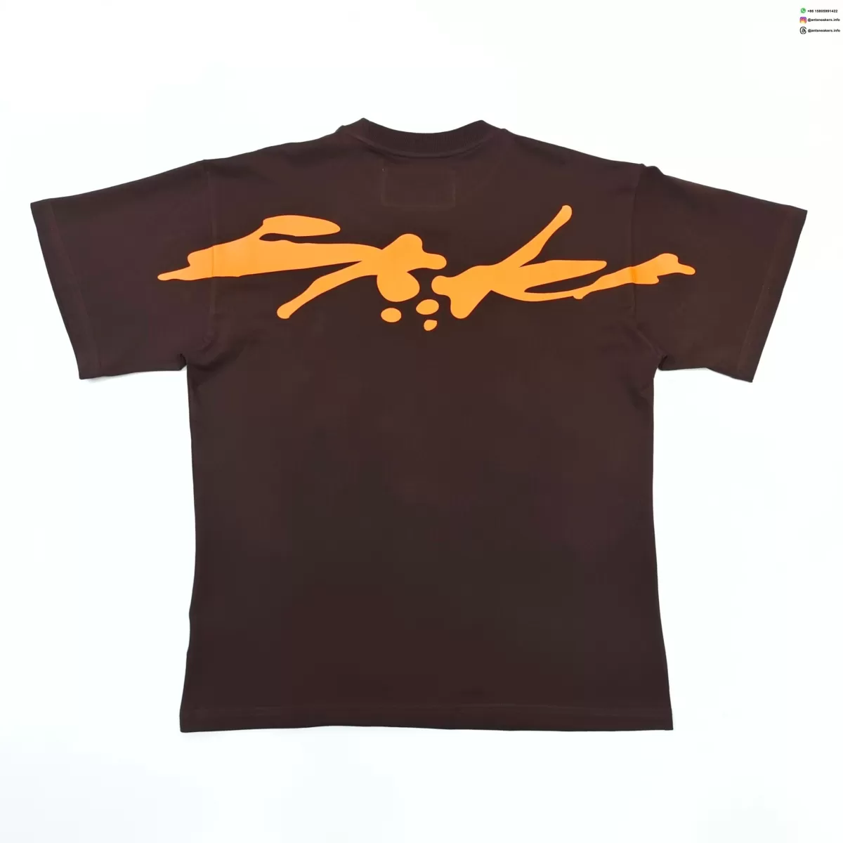 Sp5der Small Spider Brown Tee Streetwear Running Shoes