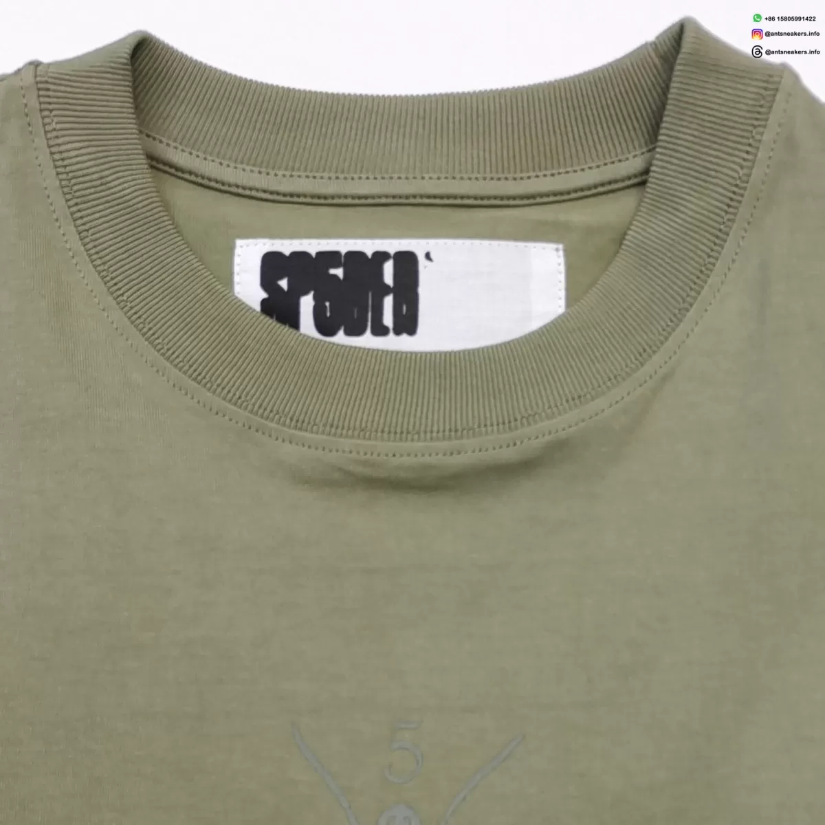 Sp5der Small Spider Olive Green Tee Streetwear