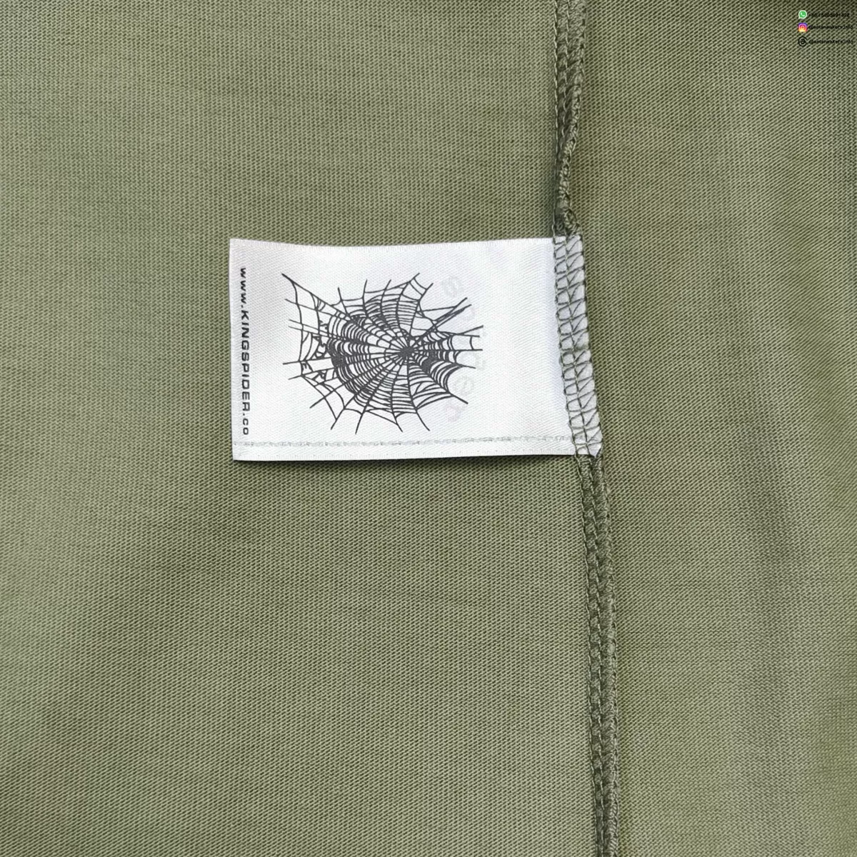 Sp5der Small Spider Olive Green Tee Streetwear