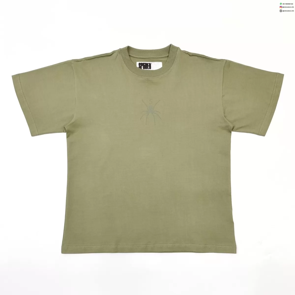 Sp5der Small Spider Olive Green Tee Streetwear