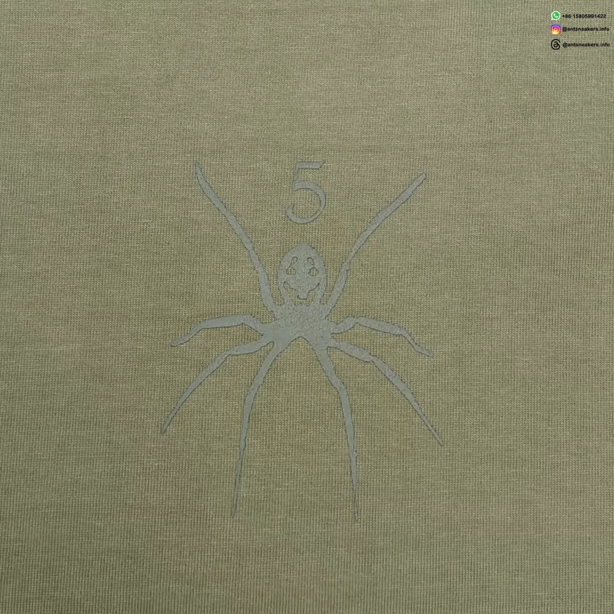 Sp5der Small Spider Olive Green Tee Streetwear