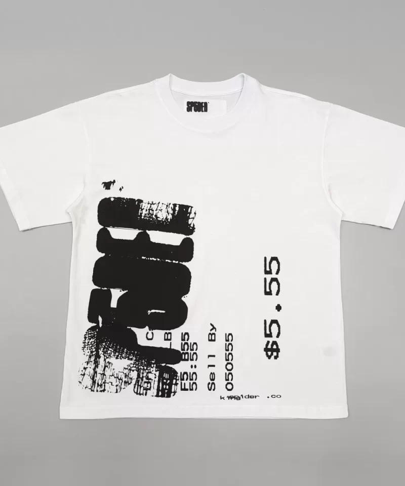 Sp5der White Price Tag Tee - Graphic Streetwear T-Shirt for Men & Women