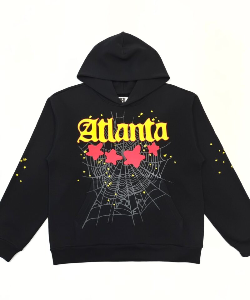 Sp5der Yellow Atlanta Black Hoodie