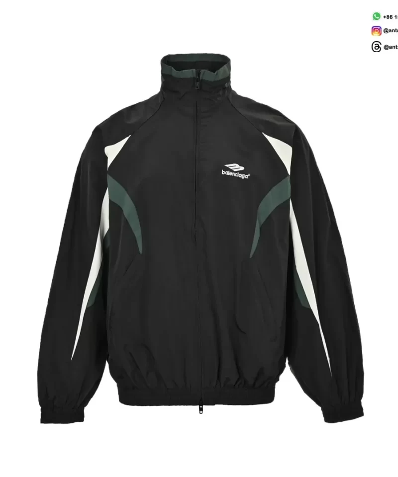 Balenciaga 23FW Runway Contrast Panel Sports Jacket | Luxury Streetwear Track Top