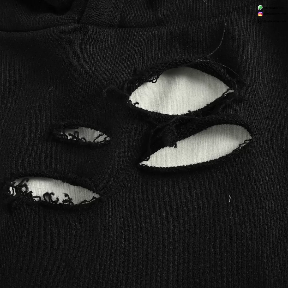 Balenciaga 25FW Distressed Double-Layer Logo Hoodie | Ripped Streetwear Pullover