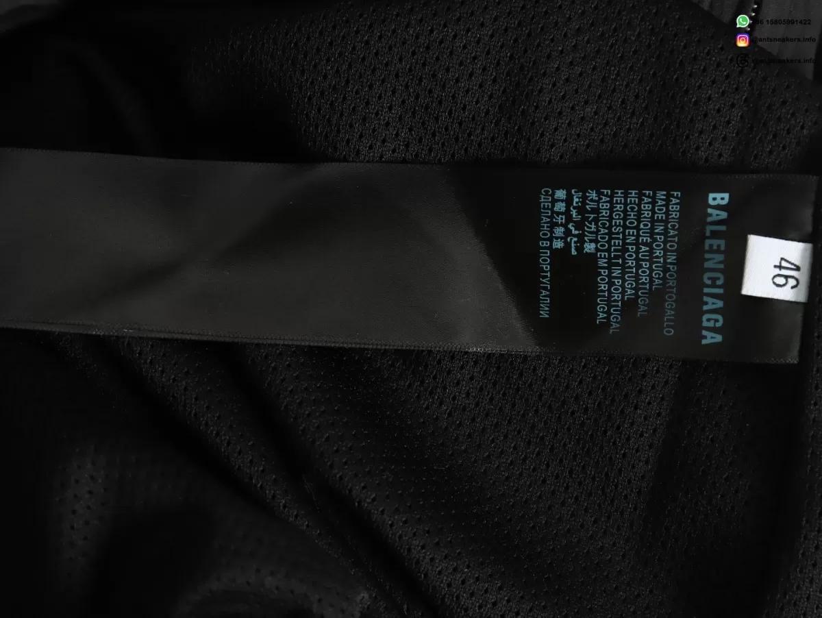 Balenciaga BLCG 24SS 3B Embroidered Black Track Jacket | Luxury Sportswear Collection