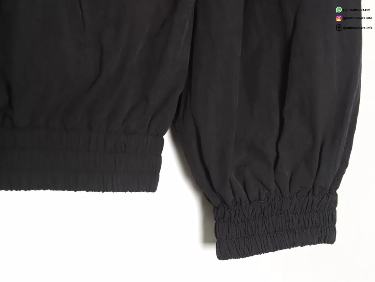 Balenciaga BLCG 24SS 3B Embroidered Black Track Jacket | Luxury Sportswear Collection