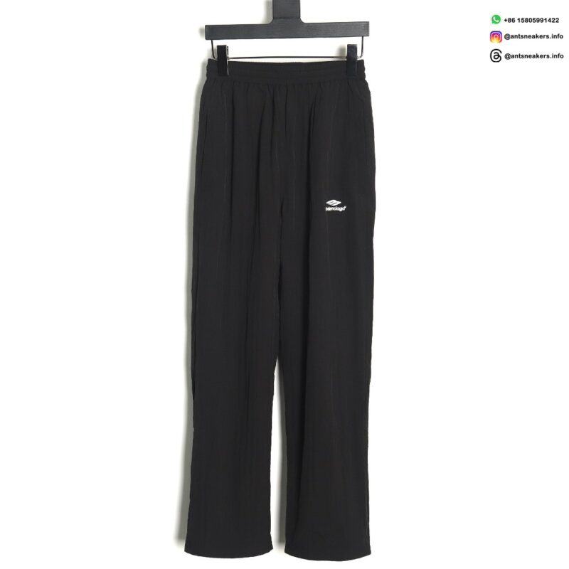 Balenciaga BLCG 24SS 3B Embroidered Black Track Pants | Luxury Sportswear Collection