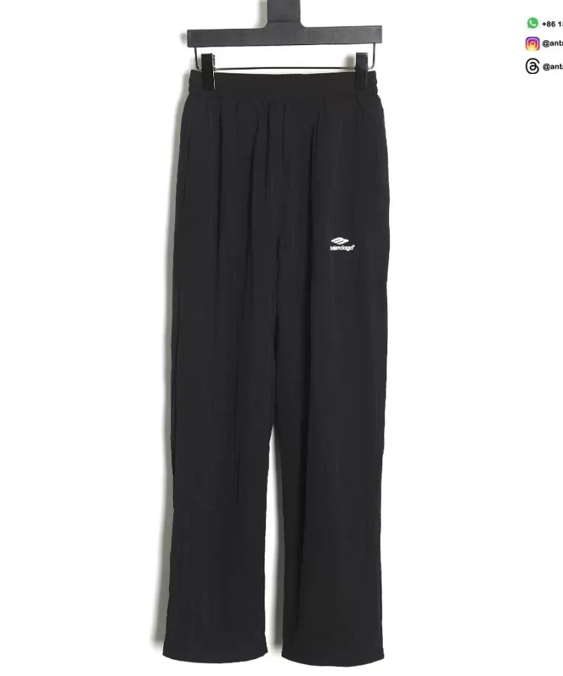 Balenciaga BLCG 24SS 3B Embroidered Black Track Pants | Luxury Sportswear Collection